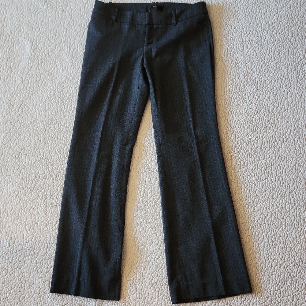 Mossimo Supply Co. Stretch Chevron Faux Tweed Wide Leg Mid-rise Slacks Preppy